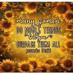 Made2order Sunflower 20oz tumbler Proberbs 31:29